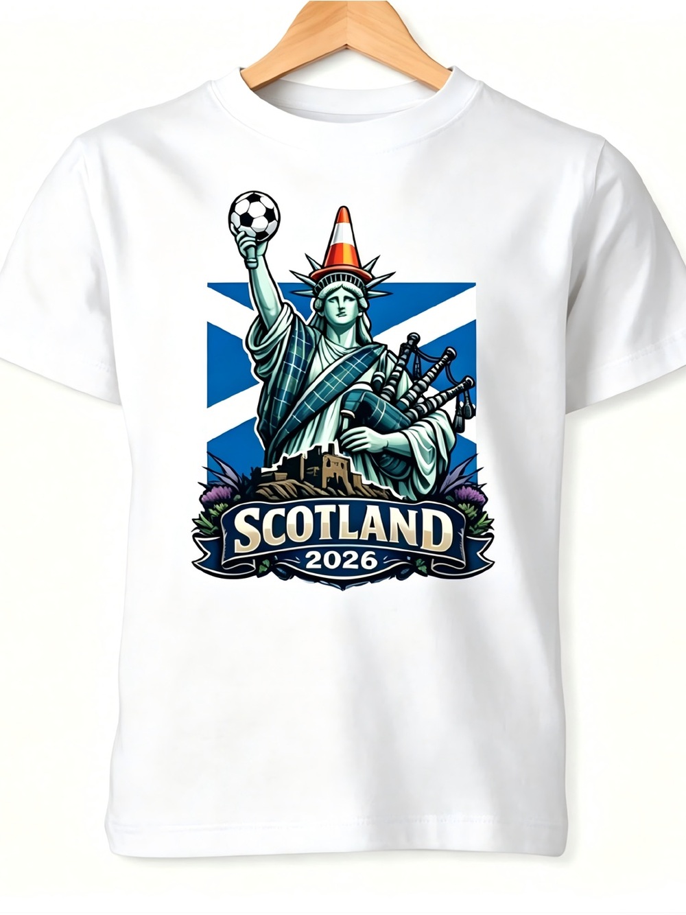 Scotland Football World cup Liberty Cone Womens Mens T-shirt Unisex